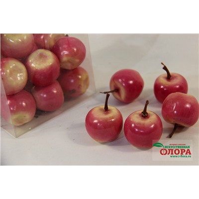Яблочки розовые в тубе (D-3,5 см.) (упаковка 27 штук)