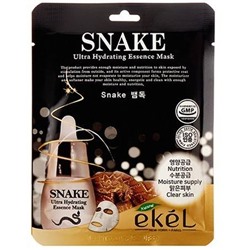 Тканевая маска для лица с пептидом змеиного яда Snake Ultra Hydrating Essence Mask, EKEL, 25 мл