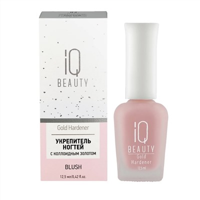 Укрепитель для ногтей с коллоидным золотом, Gold Hardener Blush, IQ Beauty, 12,5 мл