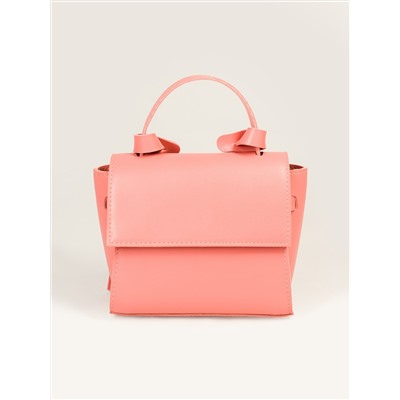 Розовая  кожаная сумка-чемоданчик