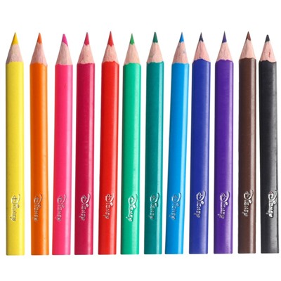 Цветные карандаши в тубусе, 12 цветов, трехгранные, Холодное сердце