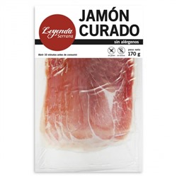 Jamón curado en lonchas Leyenda Serrana sin gluten y sin lactosa 170 g