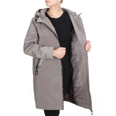 M-5199 GRAY Куртка демисезонная женская CORUSKY (100 гр. синтепон) размер 52