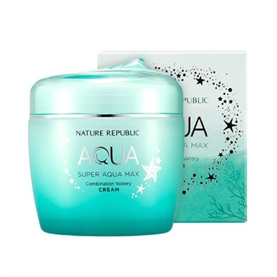 NATURE REPUBLIC Super Aqua Max Watery Увлажняющая эмульсия с морской водой [Для комбинированной кожи] [Big Size]