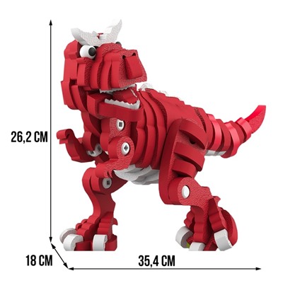 Конструктор «Тиранозавр», мягкий, материал EVA, 118 деталей
