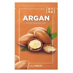 Маска тканевая с экстрактом арганы Natural Argan Mask Sheet, THE SAEM   21 мл